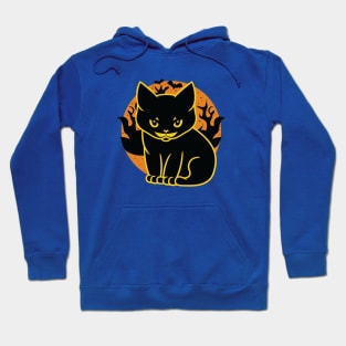 Spooky Halloween Black Cat Hoodie